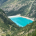 Vista panoramica della valle con il Lago di Scais nel progetto di ricerca mineraria Val Vedello, comune di Piateda, Sondrio.