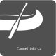 Logo Canoel Italia Spa, rappresentato con una canoa stilizzata su sfondo grigio.